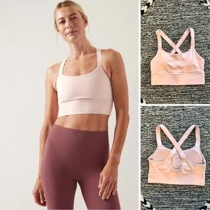 Athleta Warrior Longline Sports Bra Size Small Ballet Pink